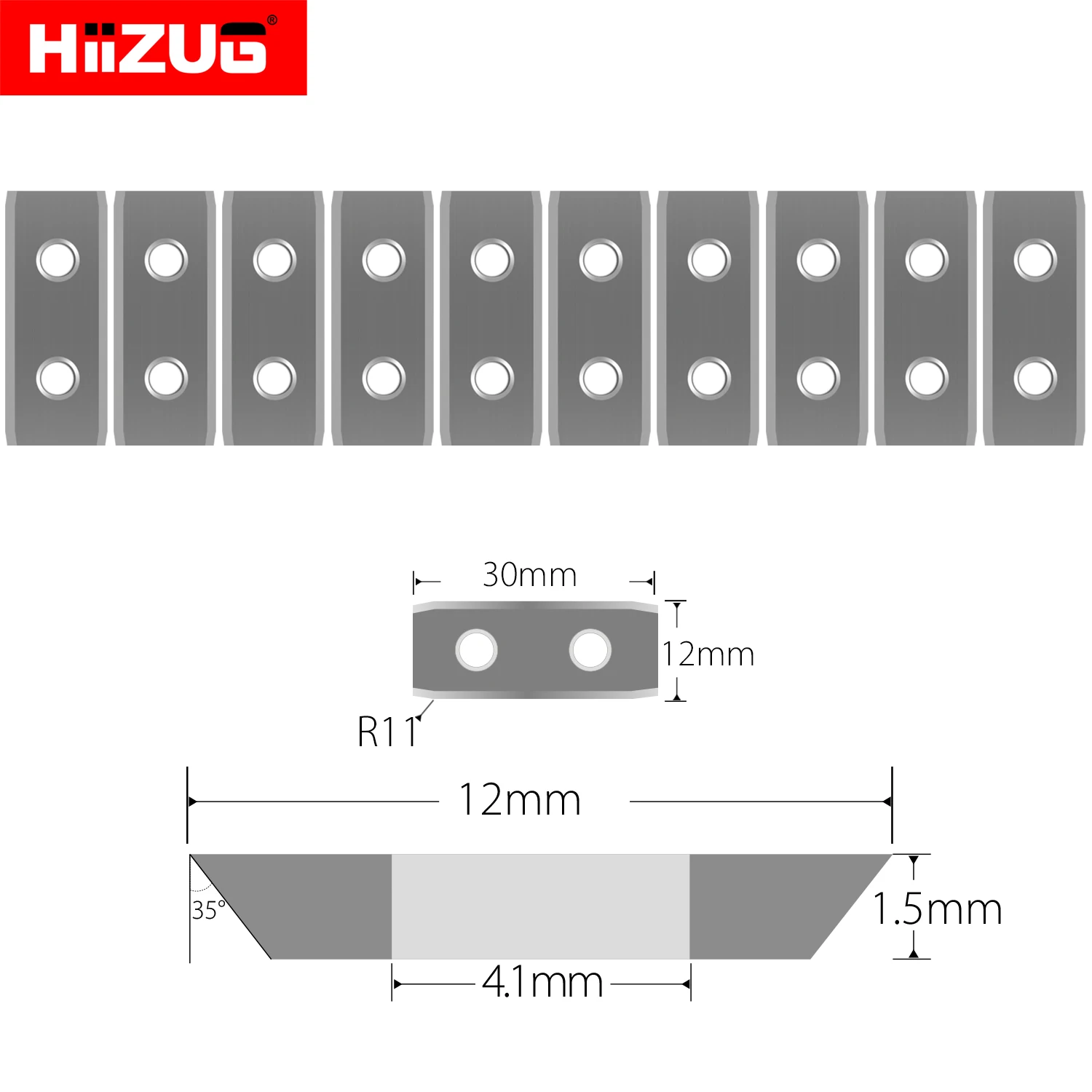 30mm Carbide Inserts Cutters Spiral Planer Blades 10pcs for Paint Scraper Spiral Planer Router Bit Woodworking Carpentry Tools