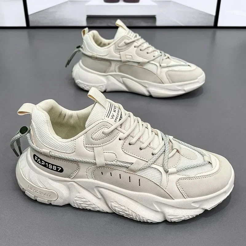 Chunky sneakers 2024 wysokiej jakości tenisówki platforma markowe buty do biegania oddychające, odporne na zużycie obuwie dla mężczyzn