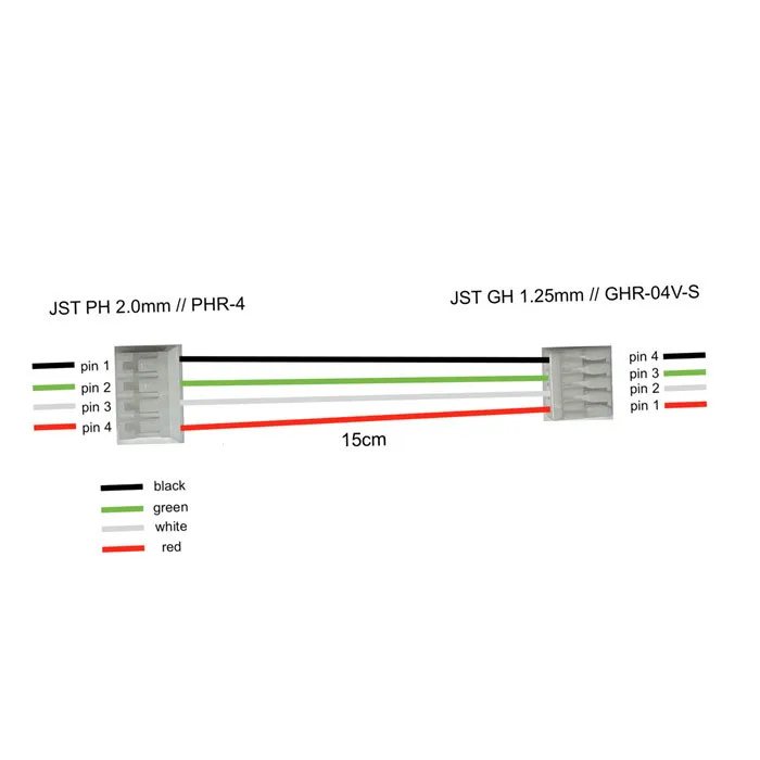 28AWG 150MM 10 SETS 4P 4Pin JST GH Series 1.25 Female PH2.0 4PIN 2.0 2.0MM PH Connector with Wire 150MM 28 AWG GH1.25 1.25MM