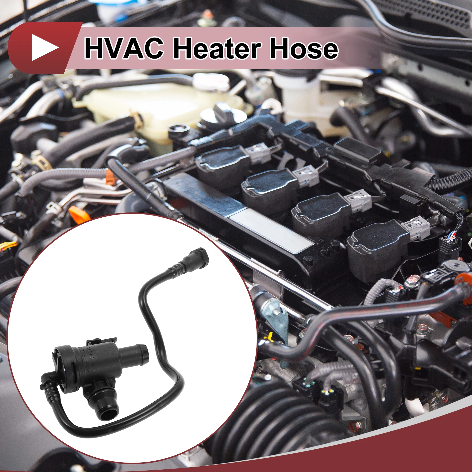 

UXCELL 1 Pc HVAC Heater Hose for Land Rover Range Rover Velar 2018-2024 Engine Radiator Coolant Hose No.LR093677 Black Plastic