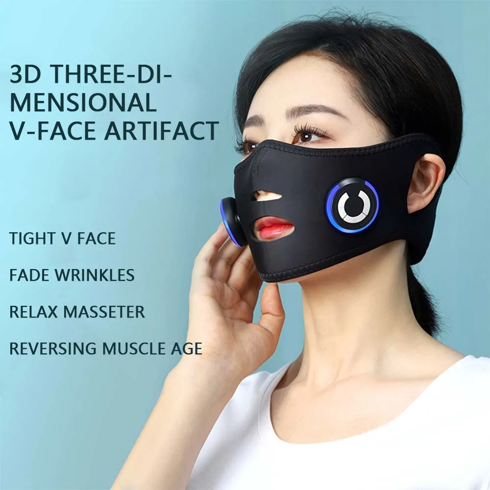 V-Face Face-Slimming Artifact Facial Massager Skin Firming Face Lifting Machine EMS Beauty Face Thinning Instrument