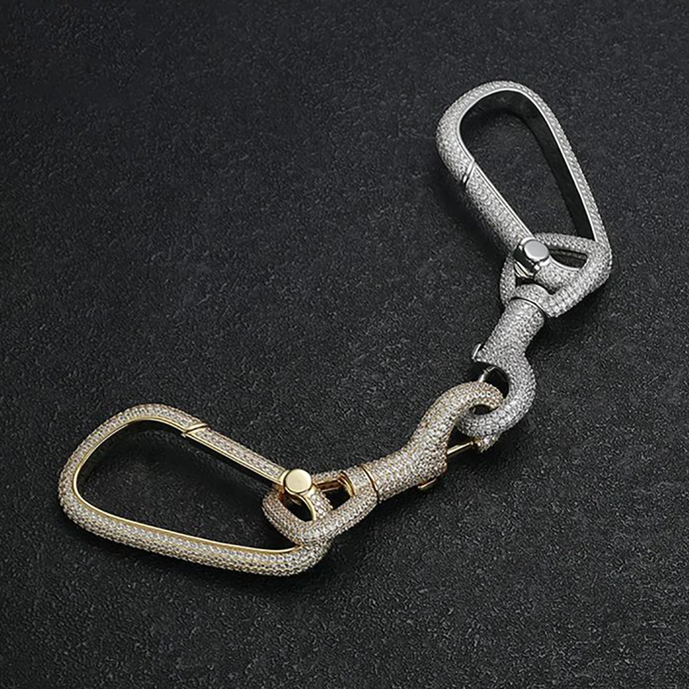 CITIES Fashion Jewelry Findings New Iced Out High End Diamond Outdoor Collections Carabiner Keychain for Outdoor Lovers