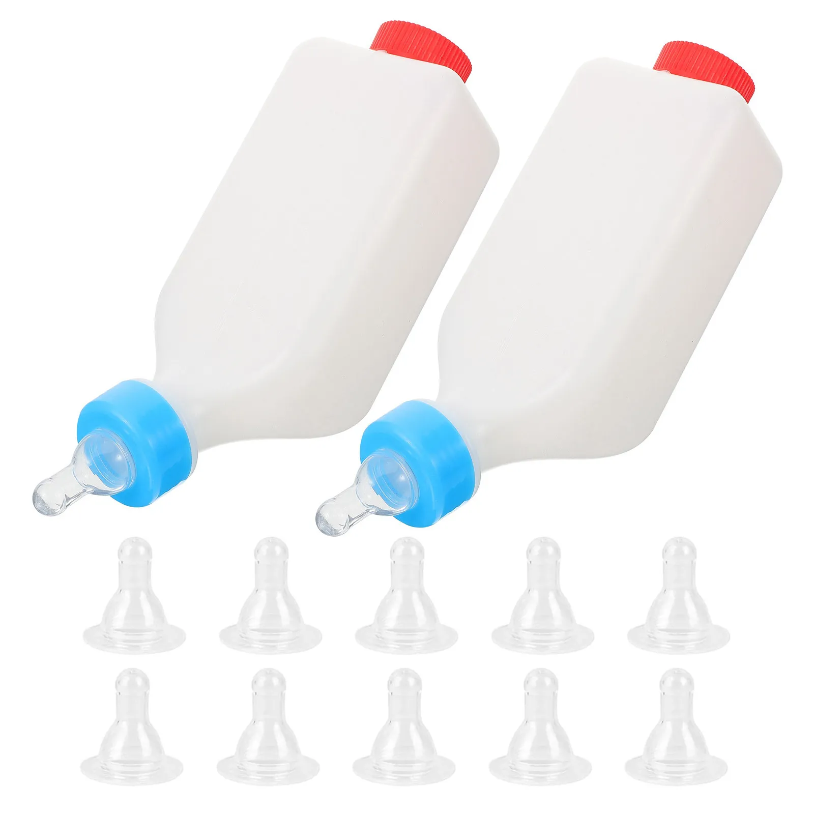 Hanging Inverted Goat Milk Bottle Animal Nursing Feeder Cattle Feeding Calf White Equipment