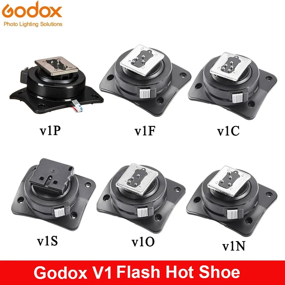 Godox V1 Flash Accessories Godox Speedlite V1 V1C V1N V1S V1F V1O V1P Flash Godox V1 Hot Shoe For Sony Fujifilm Canon Camera