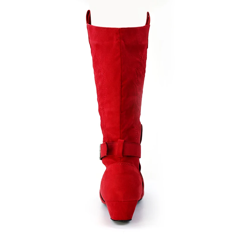 Bottes de danse en daim de style occidental pour femmes, bottes de danse swing, chaussures de danse de la côte phtalWest, pratique de la fête latine, ligne de bricolage