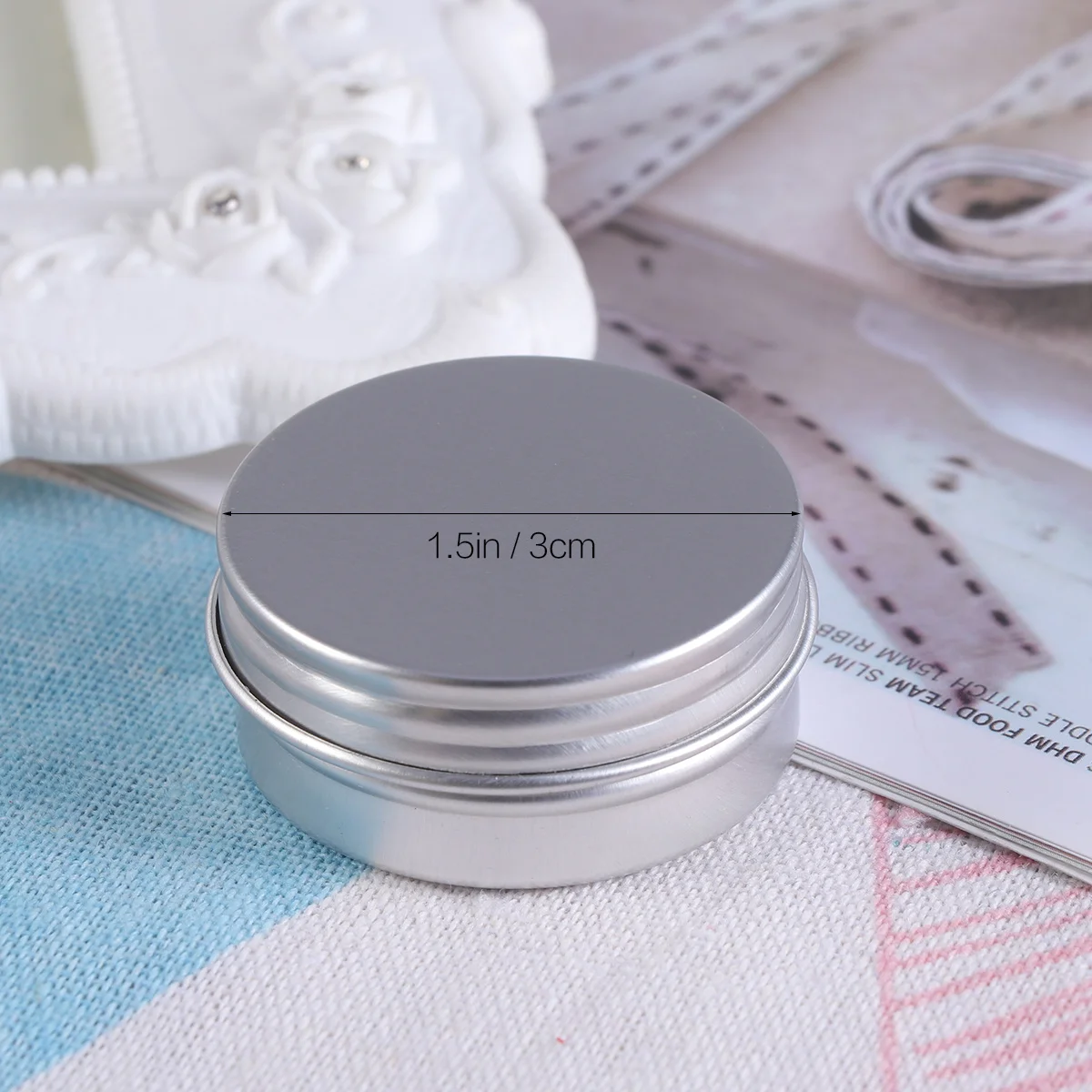 15ml Aluminiowy Okrągły Słoiczek Bezszwowa Pokrywka Lekki Pojemnik Podróżny Słoik na Krem Przenośny Szczelny Pojemnik na Kosmetyki na Balsam