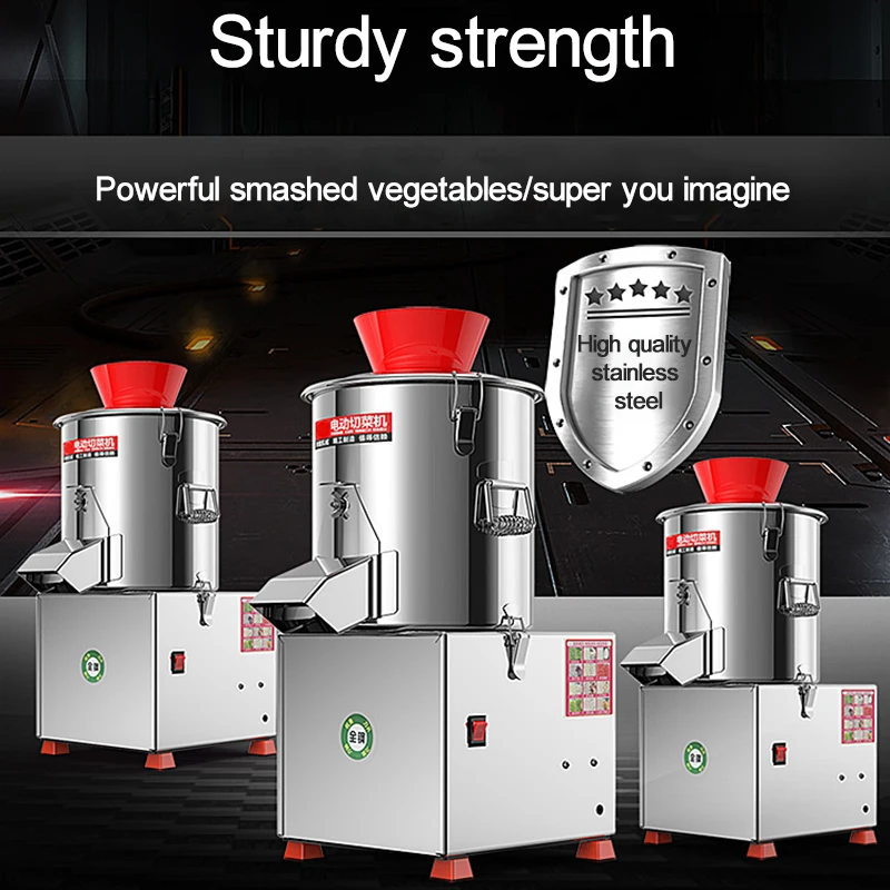 Food Cutter Commercial Electric Vegetable Shredder Particle Vegetable Trapping Machine Breeding And Feeding Chicken 750W