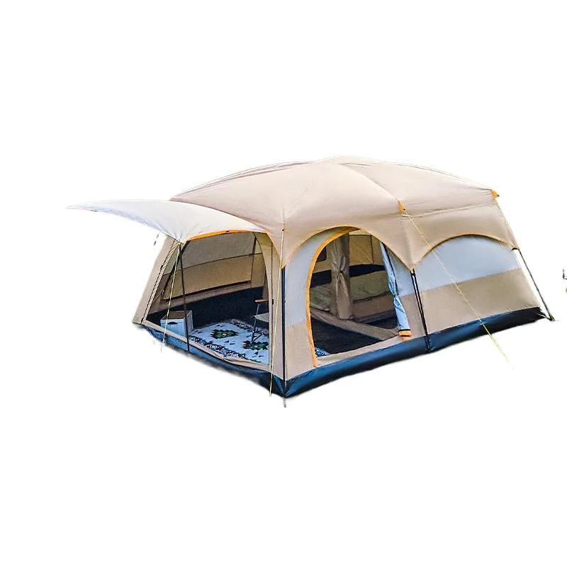 Arctic Wolf Tent for Outdoor Camping Portable Two-Room One-Living Room UV Rainproof Tent for Hiking Backpacking Festival