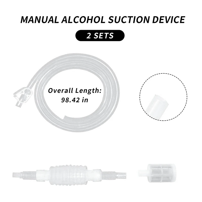 2PCS Siphon ท่อท่อ,โฮมเมดไวน์หลอดกรอง,ไวน์และเบียร์ Dispensing อุปกรณ์, 2.5M อัพเกรดหลอดซิลิโคนทนทาน