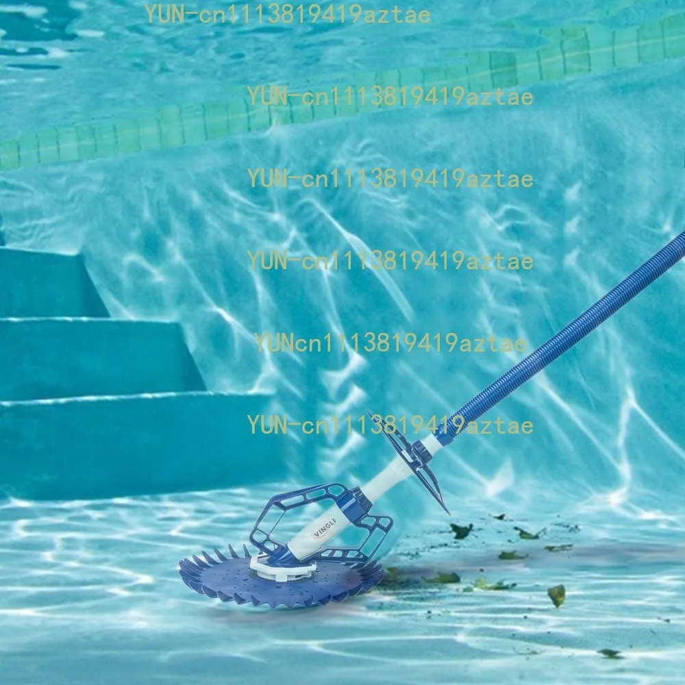 Automatic Swimming Pool Creepy Crawler Vacuum Cleaner with 33FT Hoses Navy Blue & White Pool Sweeper