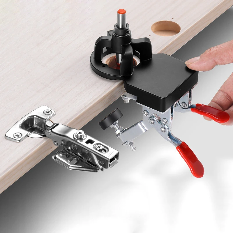 Tool Positioning Tapper 35mm Lock Plate Gauge Locator Guide Aluminum Vertical Jig Boring Adjustable Drill Bits Hinge Hole Opener