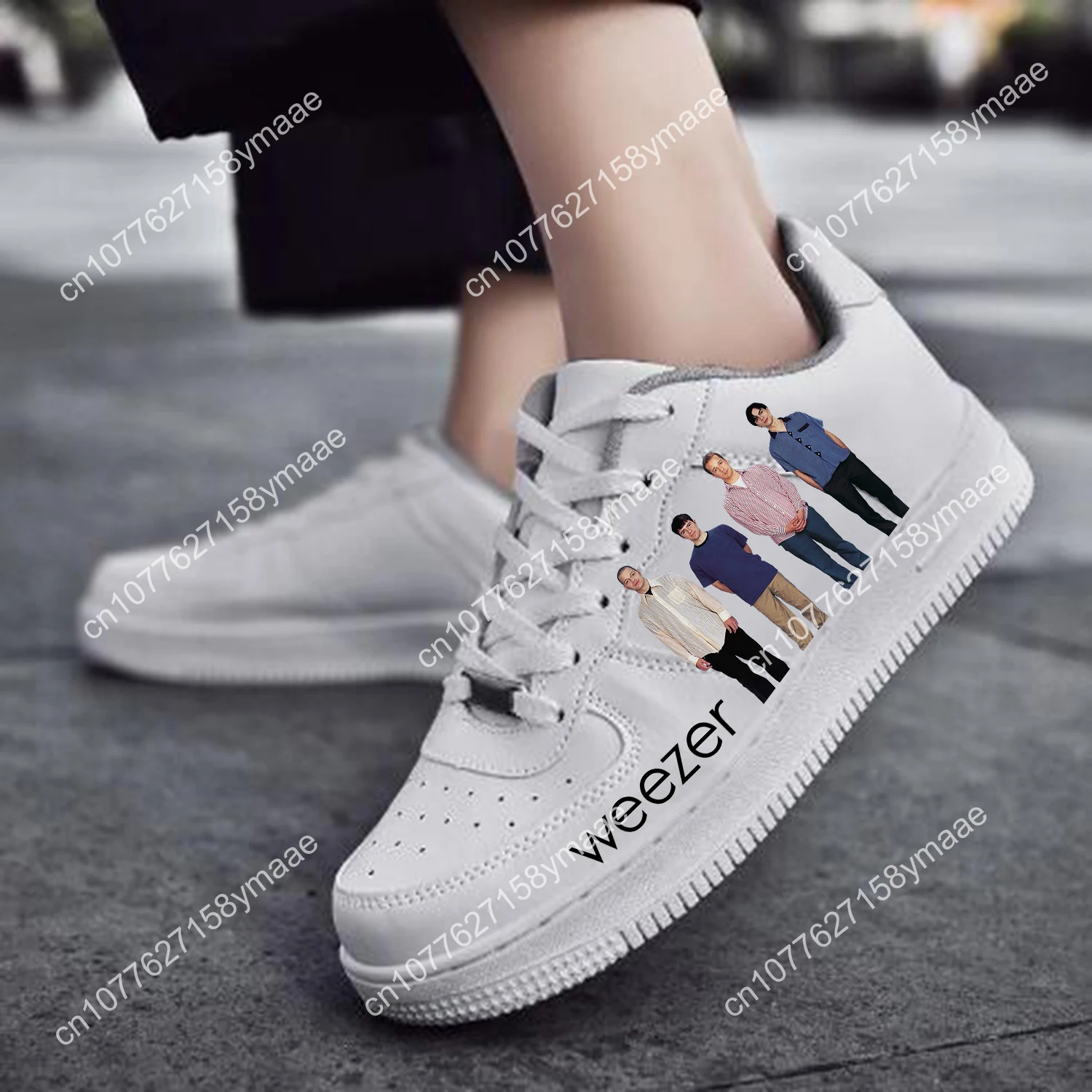 Weezer Rock Band Pop AF Basketball Mens Womens Sports Running High Quality Flats Force Sneakers Lace Up Mesh Custom Shoe