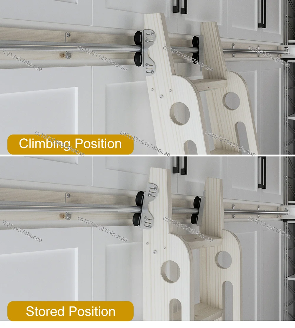 1.22M telescopic sliding elevator hardware, bottom wheel with brake, silver, no ladder