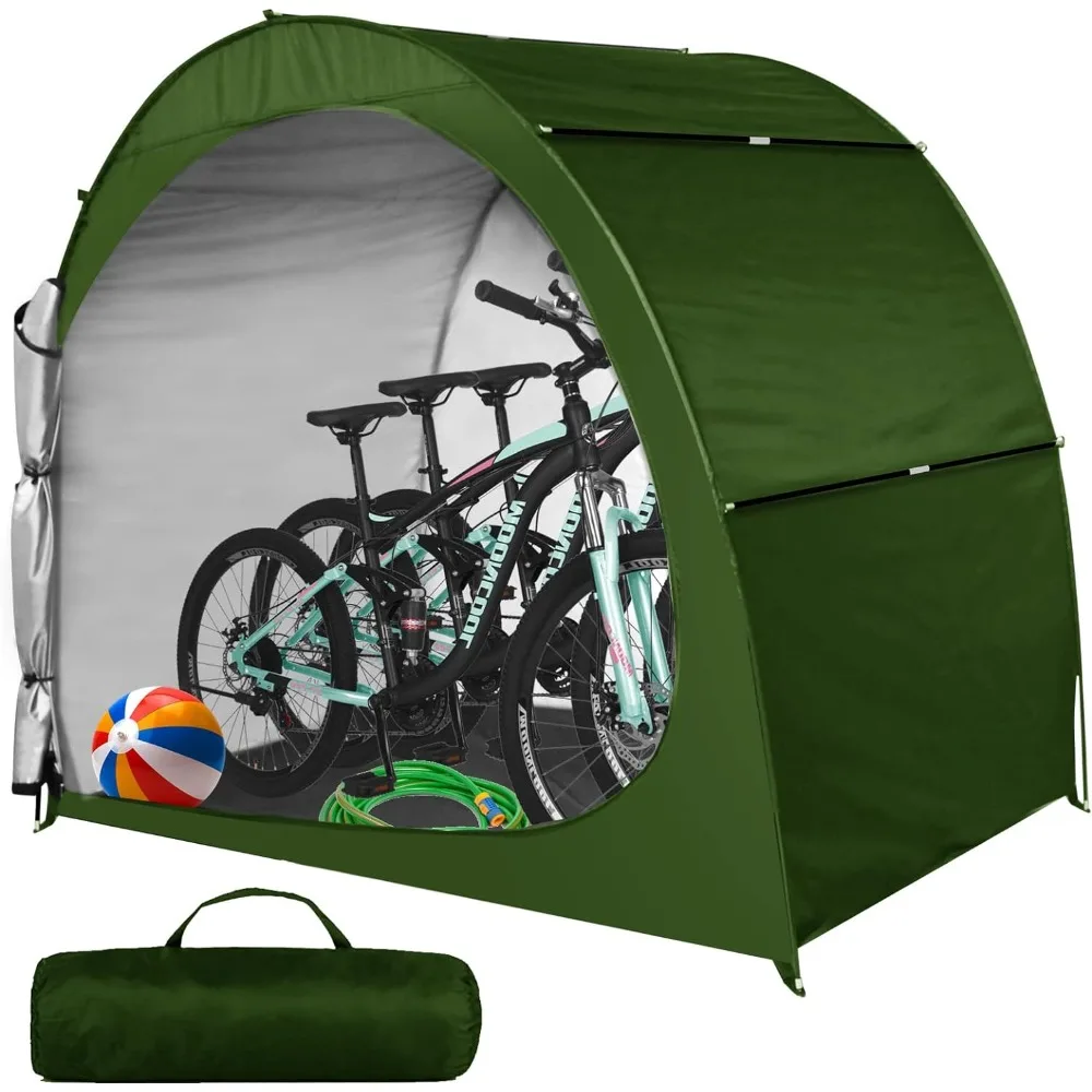 

Bike Storage Tent 79"x63"x47" Bike Cover, for 4 Bikes Lawn Storage Cover, Outdoor Storage Tent for Outside Patio Garden Backyard