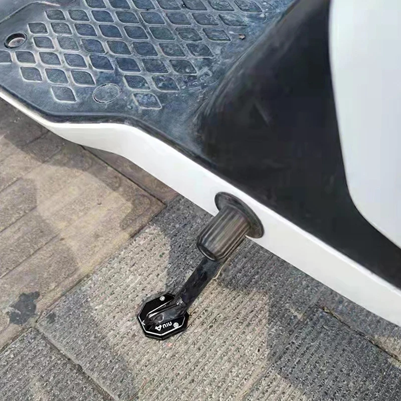 

Scooter Motorcycle Bike Kickstand Extender Anti-skid Side Stand Extension Pad Support Plate with Enlarged Base