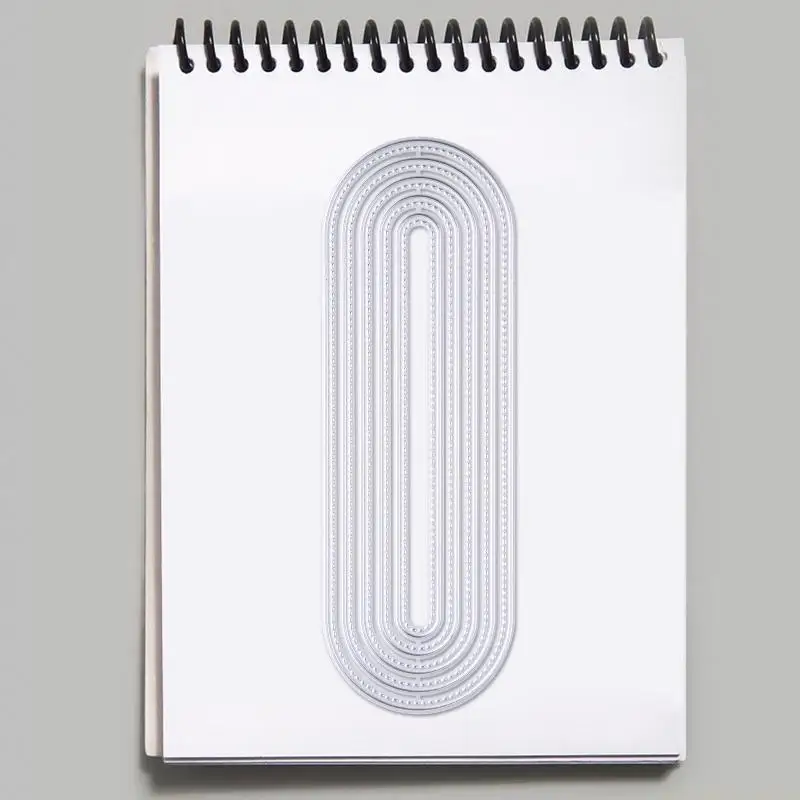 QX2E Nested Oval Metal Die Cuts Exquisite Scrapbooking Embossing Template DIY Holiday Greeting Card Making Supplies