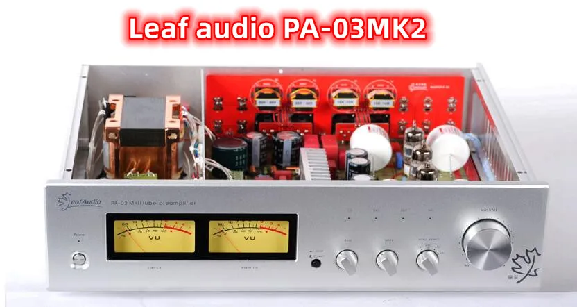 Leaf audio PA-03MK2 VU meter head tank front stage oil immersed capacitor Philips 6DJ8 balance belt remote control