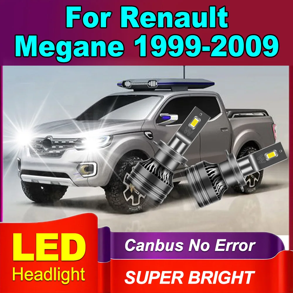 2 قطعة LED المصباح Canbus لا خطأ 120 واط H7 سيارة العلوي 20000LM 6000 كيلو الأبيض LED كشافات CSP رقائق لرينو ميجان 1999-2009