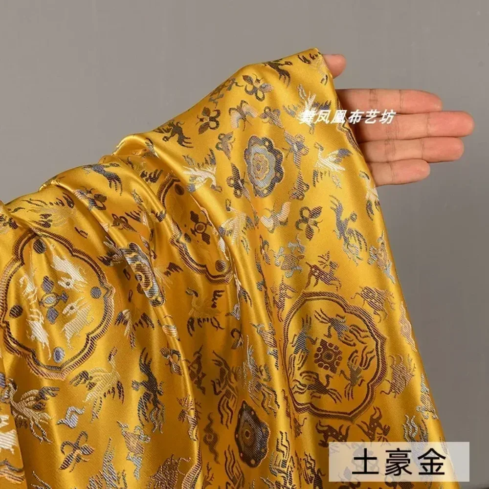 

Jacquard Woven Satin Fabric for Smooth Hanging Song Brocade Cheongsam Hanfu Fabricsfor Sewing Cloth Per Meter Material