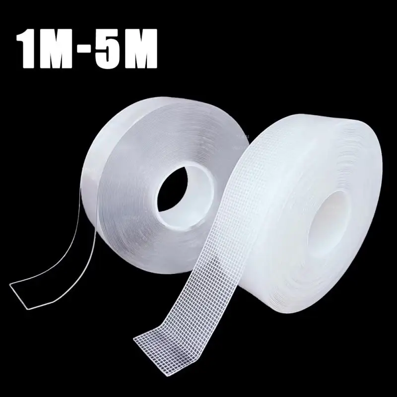 1-5m Ultra-strong Double-sided Adhesive Nano Tape Clear Removable Waterproof Extra Strong Sticky Strip Heavy-duty Two Side Tape