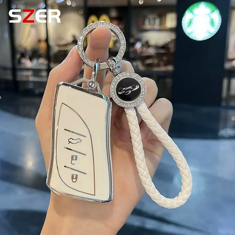 NEW TPU Car Remote Smart Key Fob Cover key Case For Lexus ES300h ES350 ES200 ES260 LS350 LS500h Fob Key 2018 2019 2020 Keychain