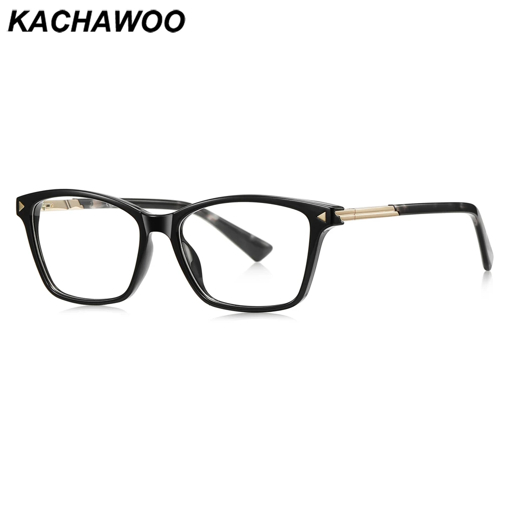

Kachawoo cat eye glasses anti blue light TR90 female black brown square fashion glasses frame for women European style