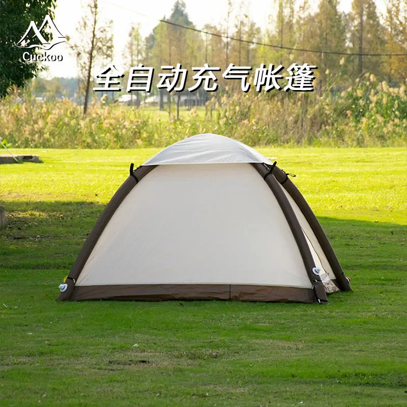 For Camping One-Click Automatic Quick-Opening Inflatable Tent Lightweight Sunshade Rainproof Outdoor Shelter for Small Family