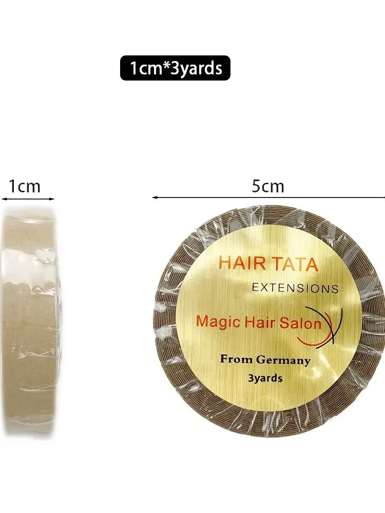 3 Yards TATA Hair Extension Tape Rolls Kraft Brown Double Sided Hair Replacement Tape for Lace Wig Hair Extension view 4