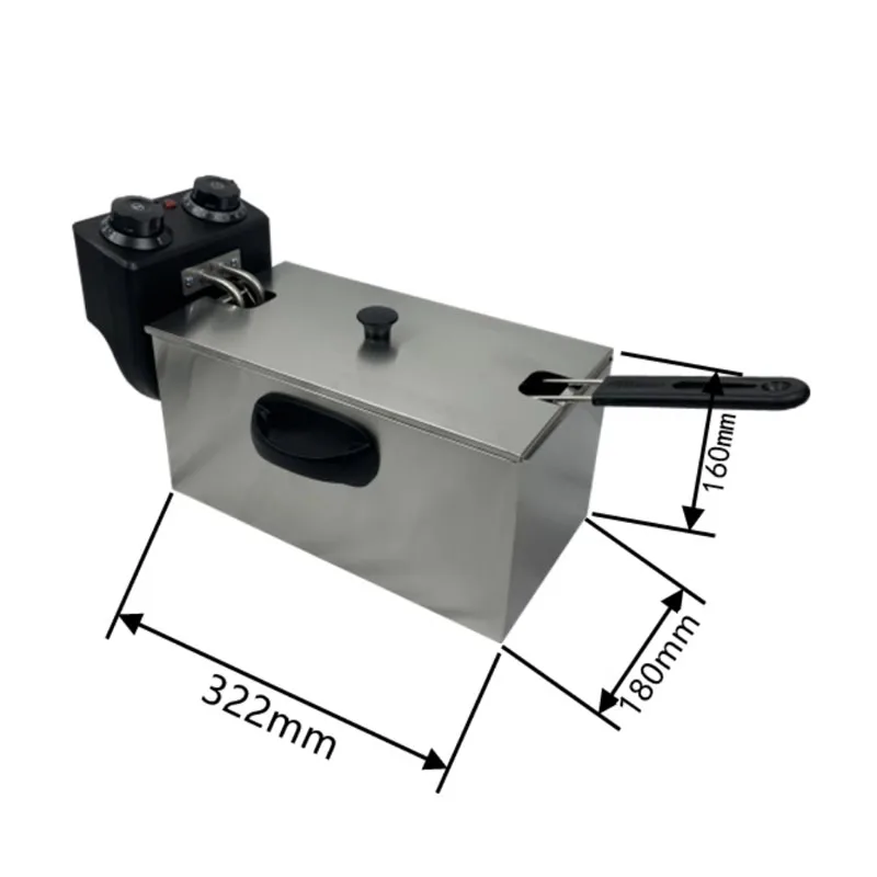 110V220V Electric Deep Fryer 2.5L French Frie Machine Oil Hot Pot Fried Chicken Grill Adjustable Thermostat Oven