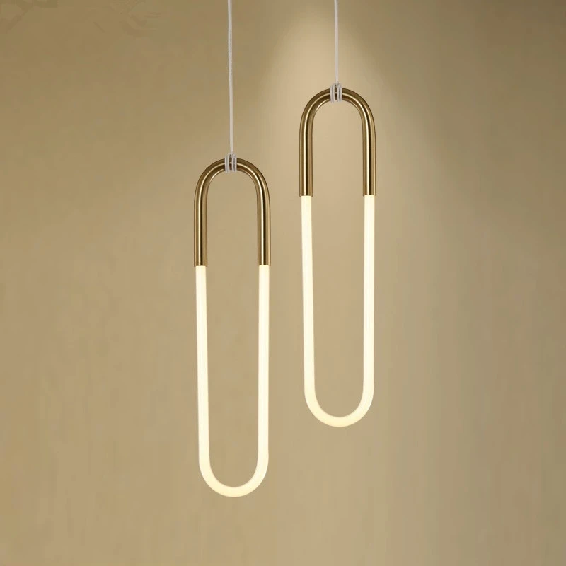 Tubes Modern ceiling pendant light lamps bedside art metal hanging lamp living room restaurant lighting fixtures salon bedroom