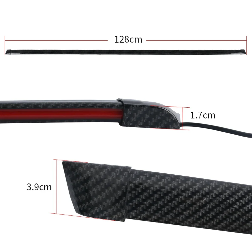 100CM 118CM LED Car Trunk Tail Brake Lights Universal Flexible Signal Lamp Turn DRL Daytime Running Light Rear Led Stop Lamp