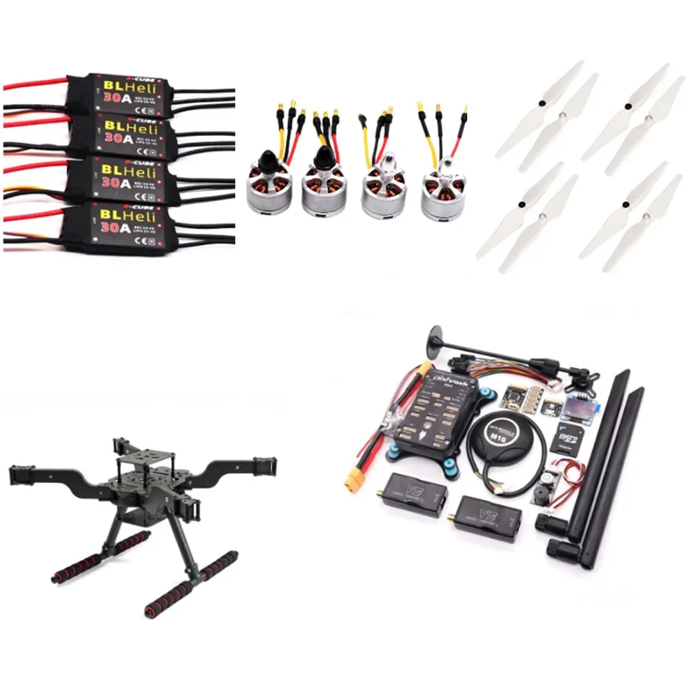B-CUBE مفتوح المصدر جديد ذكي بدون طيار FLY350 PIXHAWK PRO M10 Kit Ardupilot راديو كوادكوبتر BLHELI 30A ESC 2212 موتور