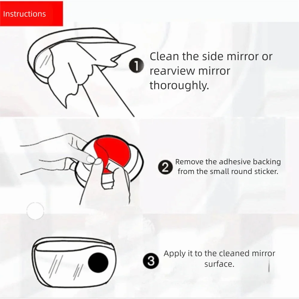 75/90mm Truck Bus Round Blind Spot Mirror HD Convex Wide Angle Rear View Mirror Blind Spot Auxiliary Mirrors Auto Accessories