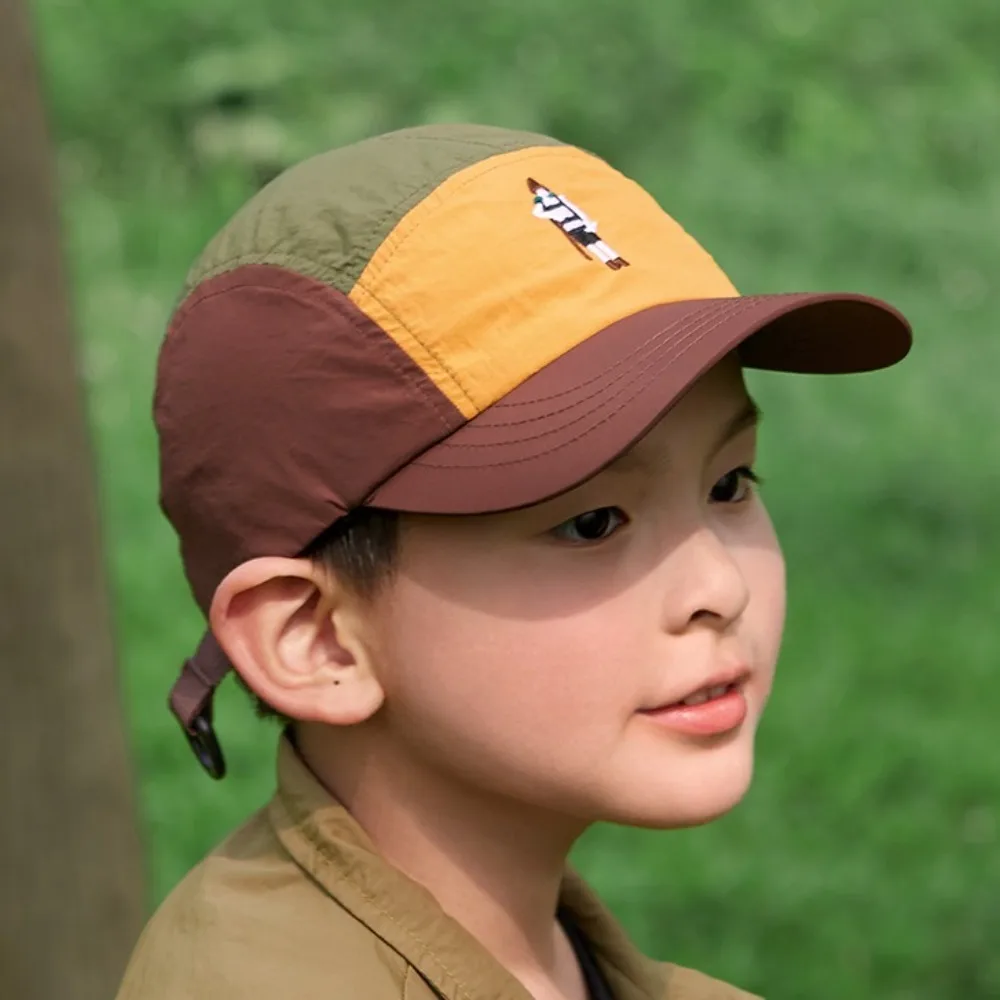 Fashion Waterproof Curved Brim Golf Hat Splicing Nylon Flat-brimmed Cap Soft Breathable Quick-drying Dad Hat Fishing