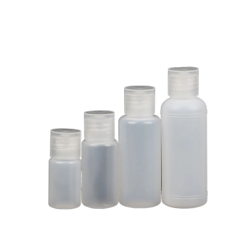 5Pcs 10/20/30/50ml Empty Plastic Lotion Bottle with Flip Top Caps Squeezable Container Travel Liquid Shamboo Fill Vial