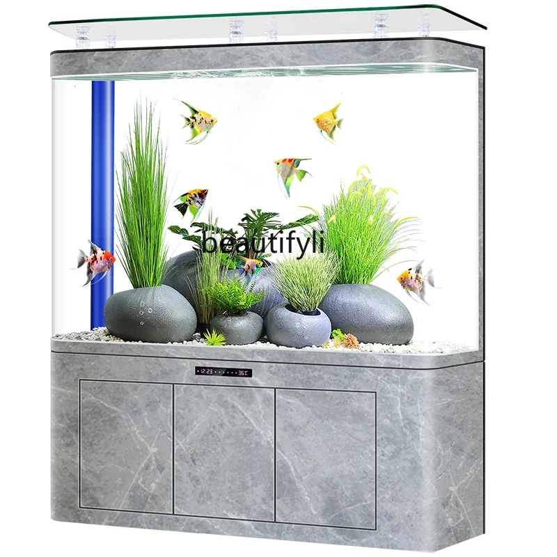 Hot Bending Bottom Filter Fish Tank Ecological Large Fish Globe Floor Living Room Home Free Change Aquarium