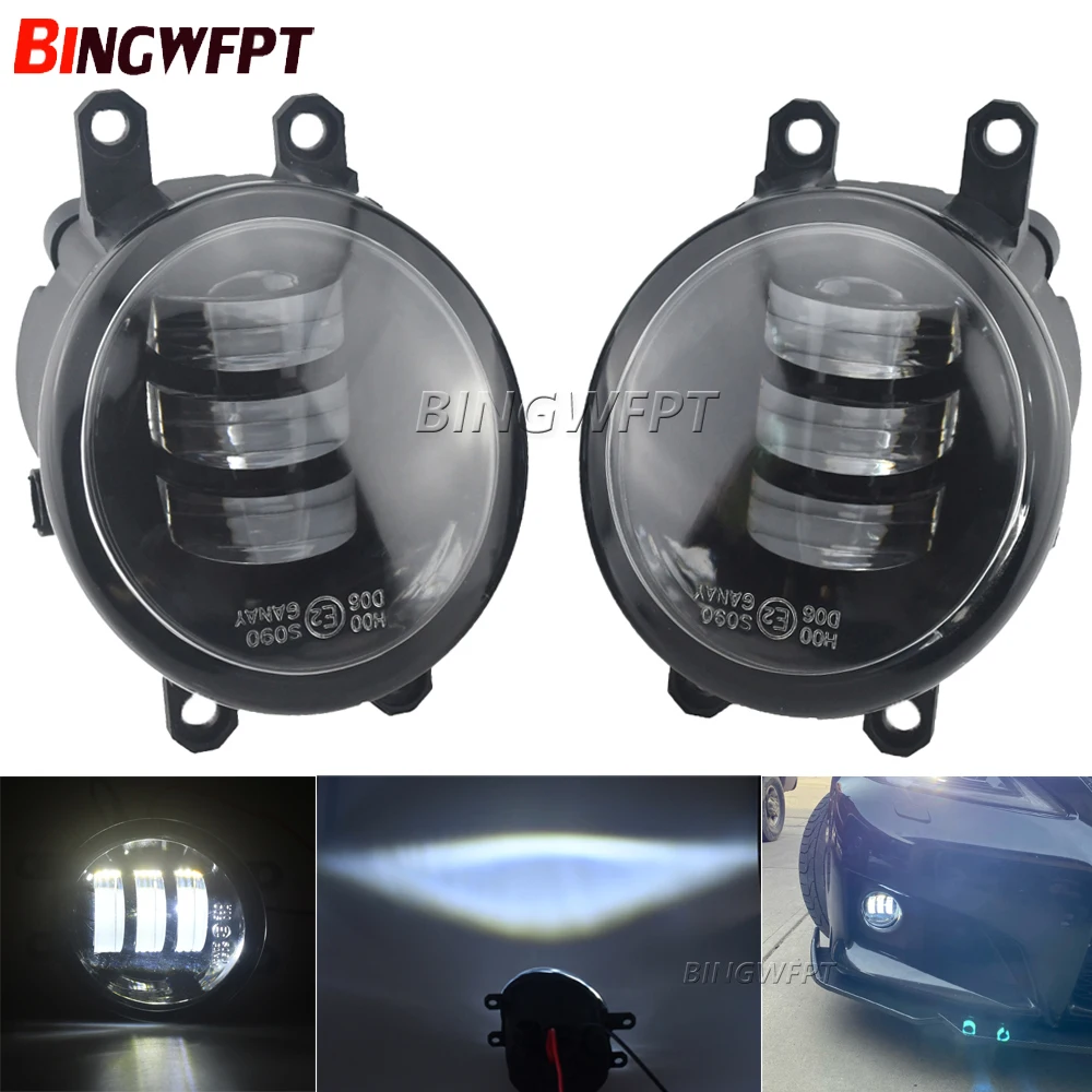 1pair Car Fog light LED Devil Eye DRL H11 12V Styling For Toyota RAV4 Highlander Corolla Camry Venza Tundra Tacoma Yaris Prius