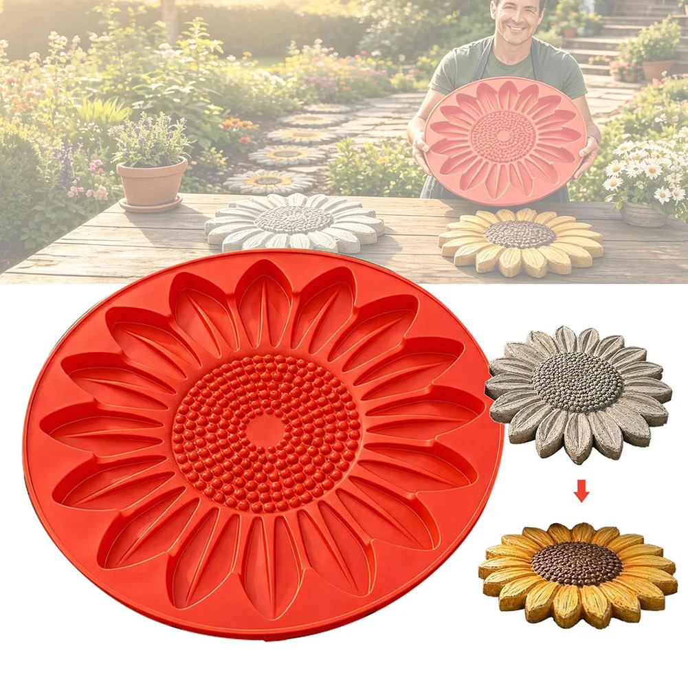DIY Cement Stepping Stone Mold,Multi-Type DIY Concrete Stone Mold,Easy Release & Cleanup,For Landscaping Garden Walkways Decor