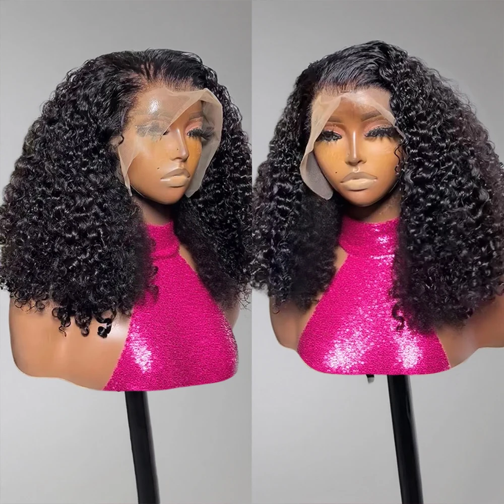 13x6 딥 웨이브 곱슬 레이스 프론트 인모 숏 밥 가발 7x5 글루리스 가발 100% 투명 레이스 프론트 가발 12 14 16 인치
