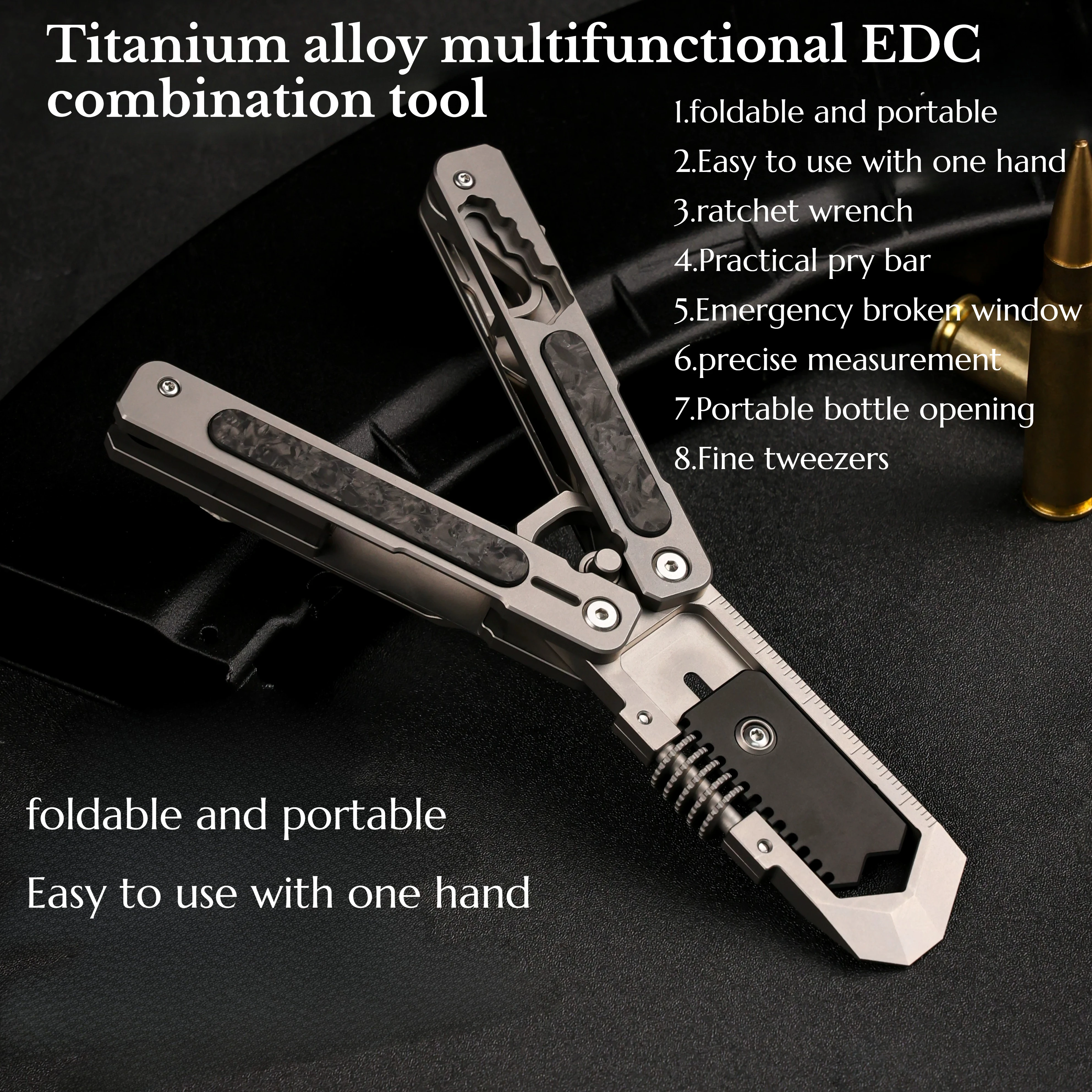 새로운 티타늄 합금 다기능 EDC 텔레스코픽 렌치 프라 - Titanium Pry Bar 리뷰 및 가격