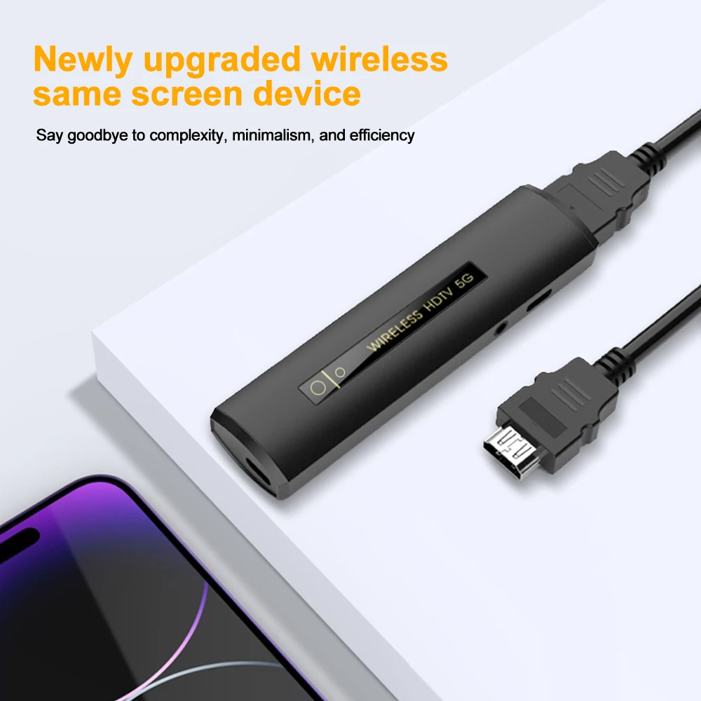 4K 60Hz TV Stick Display Screen Mirror HDMI-compatible Dongle 5G WIFI Receiver for IOS Phone Android Mirascreen Phone Projector