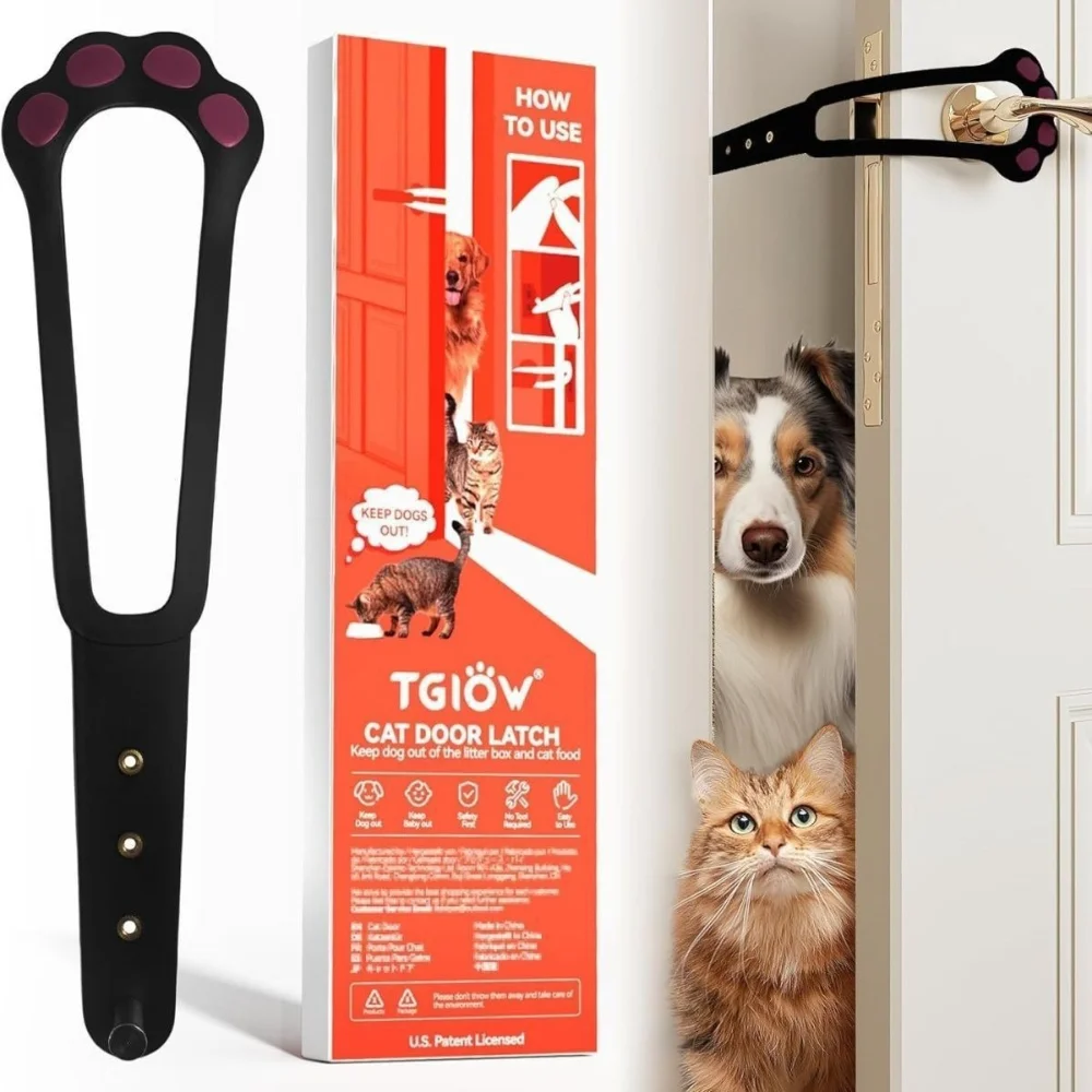 Cute Cat Paw Door Holder Latch Adjustable Pet Door Stopper Strap Keep Door Open Allow Cats In Keep Dogs Out Pet Accessory