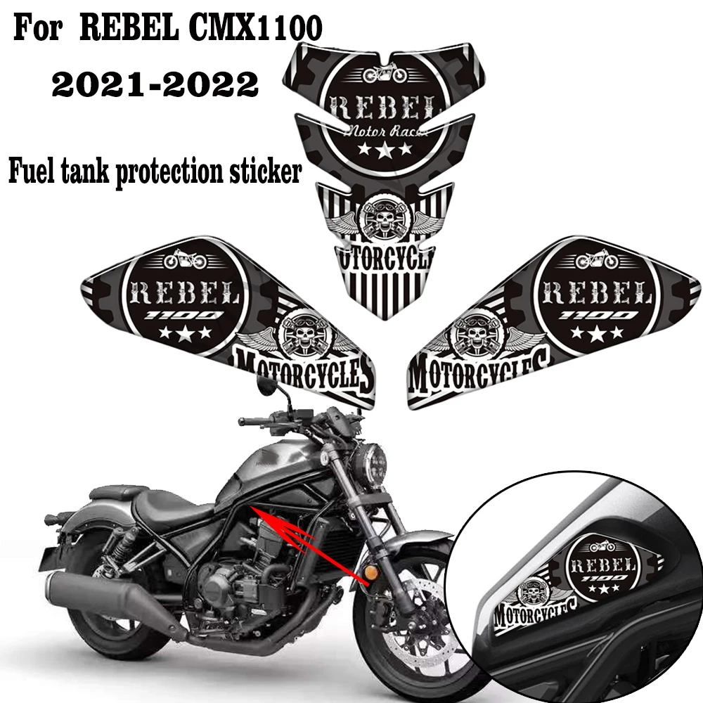 

2021 2022 For Honda REBEL CMX1100 CMX 1100 Motorcycle Fuel Oil Tank Pad Knee Stickers Protection Decal Kit
