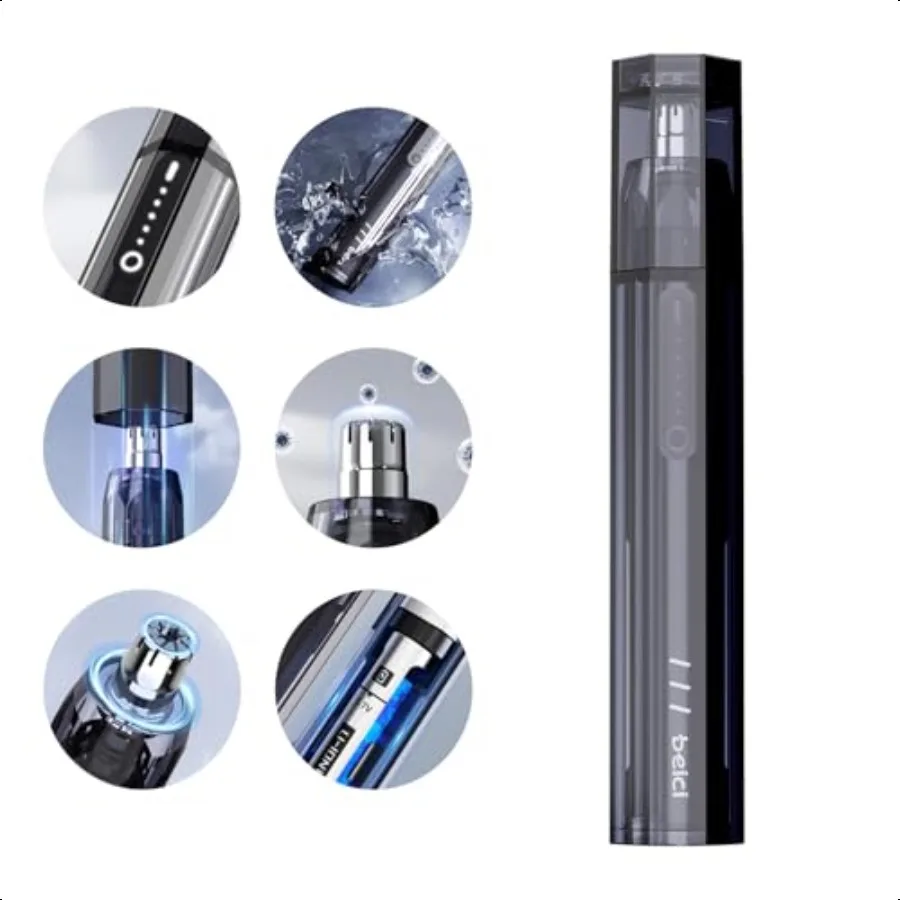 

Nose Ear Trimmer Clipper R Angle Round Fast Charge Typec Port Painl Hair Trimmer for Men WomenTouch Control Available Wet Hands