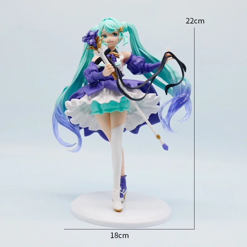 Figura de Anime Hatsune Miku de 19 cm, Cenicienta, Cuento de Hadas, País de las Maravillas, 2026, un Regalo para Niñas, un Adorno de Modelo de Anime.