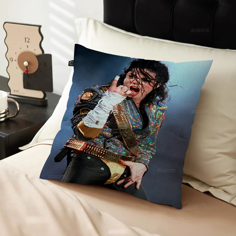 Musicians And Singers Michael Jackson Personalized Picture Text Home Decorative Pillows Household Gifts 45x45cm