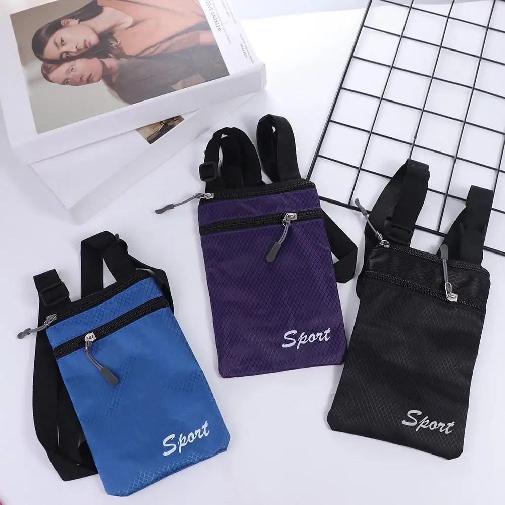 

Soild Color Outdoor Fashion Over The Shoulder Simple Small Storage Bag Mobile Phone Bag Letter Messenger Bag