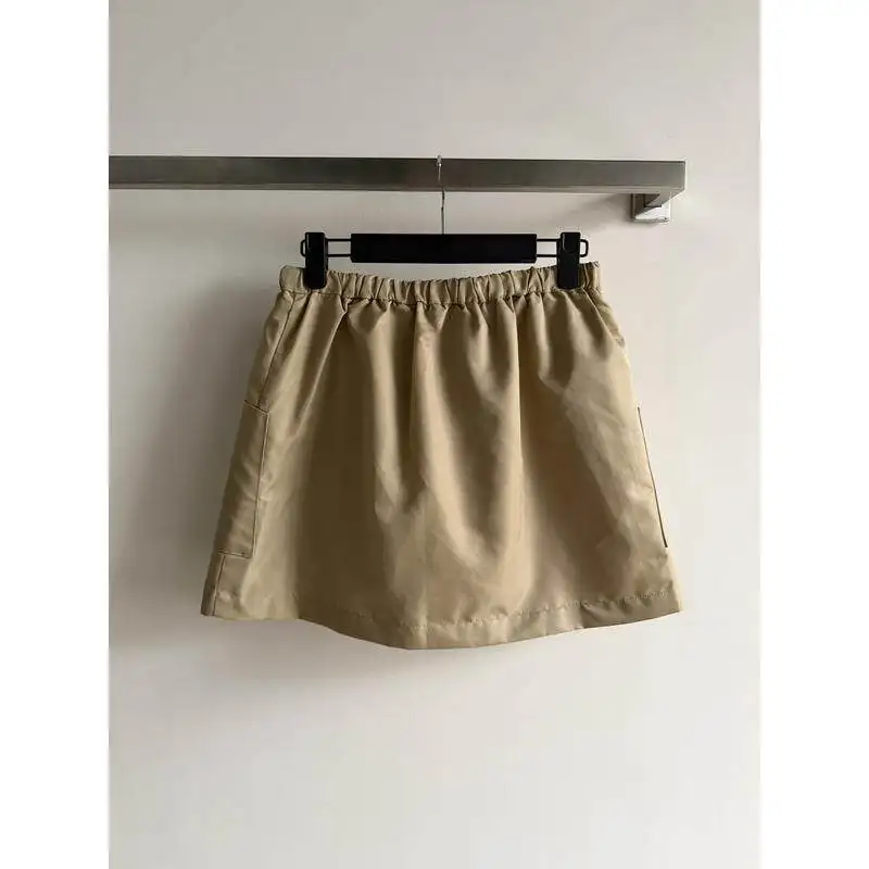 High Waist Workwear Skirt Women's Short Belt A- Line Skirt Slim-fit Slimming Multi-pocket Khaki 2026 Spring And Summer