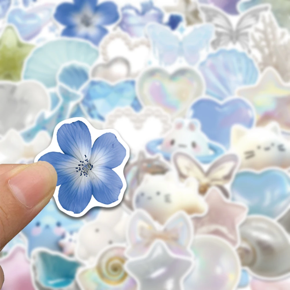 50pcs fresh and dreamy color series stickers, decorate water cups, computers, notebooks, mobile phones, waterproof stickers
