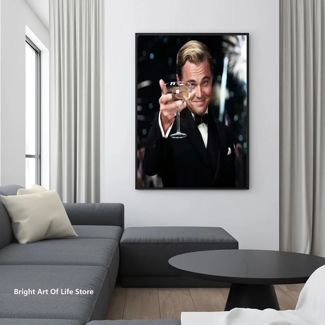 Great Gatsby Movie Film Poster, Digital Oil Painting, Vintage Art Photography Picture, Home Décor Wall Art Fathers Dad Gift